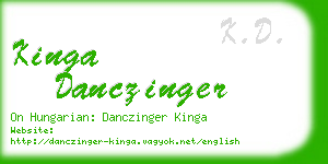 kinga danczinger business card
